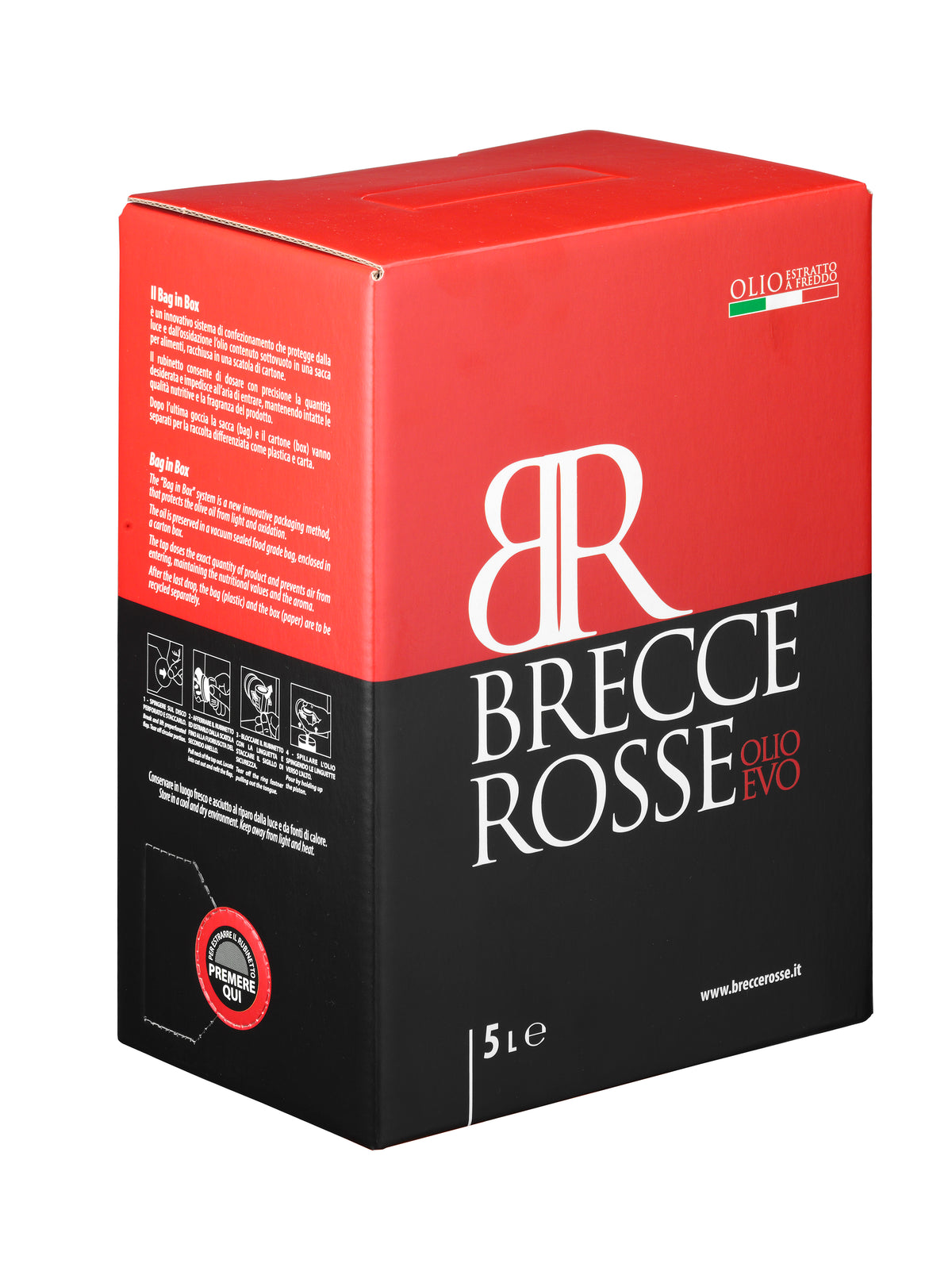 Brecce Rosse EVO – Extra virgin ólífuolía í fernu, 3 L